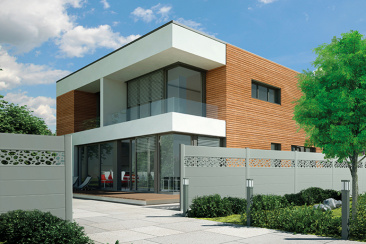 Pare vue aluminium avec t&ocirc;le d&eacute;corative