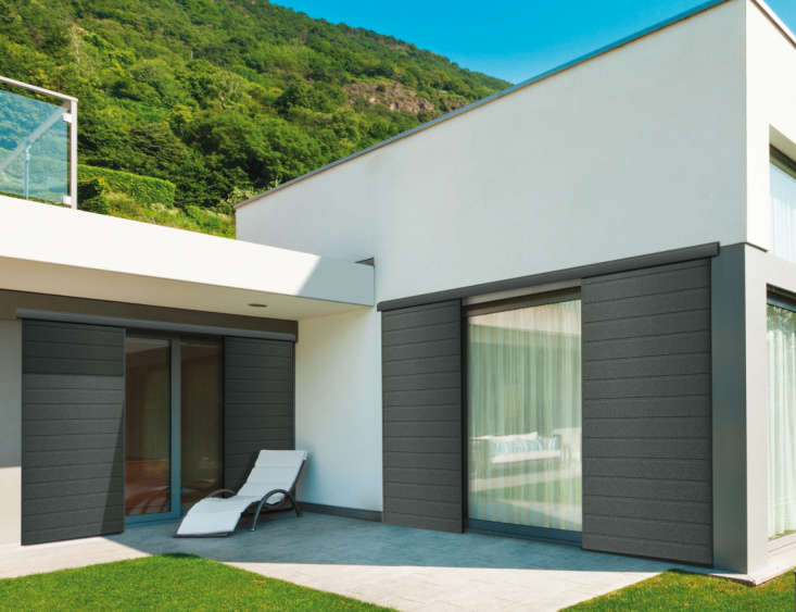 Volet coulissant baie vitr&eacute;e