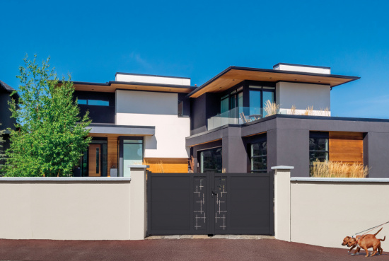 Portail TEMPERA avec déco Line en ALU