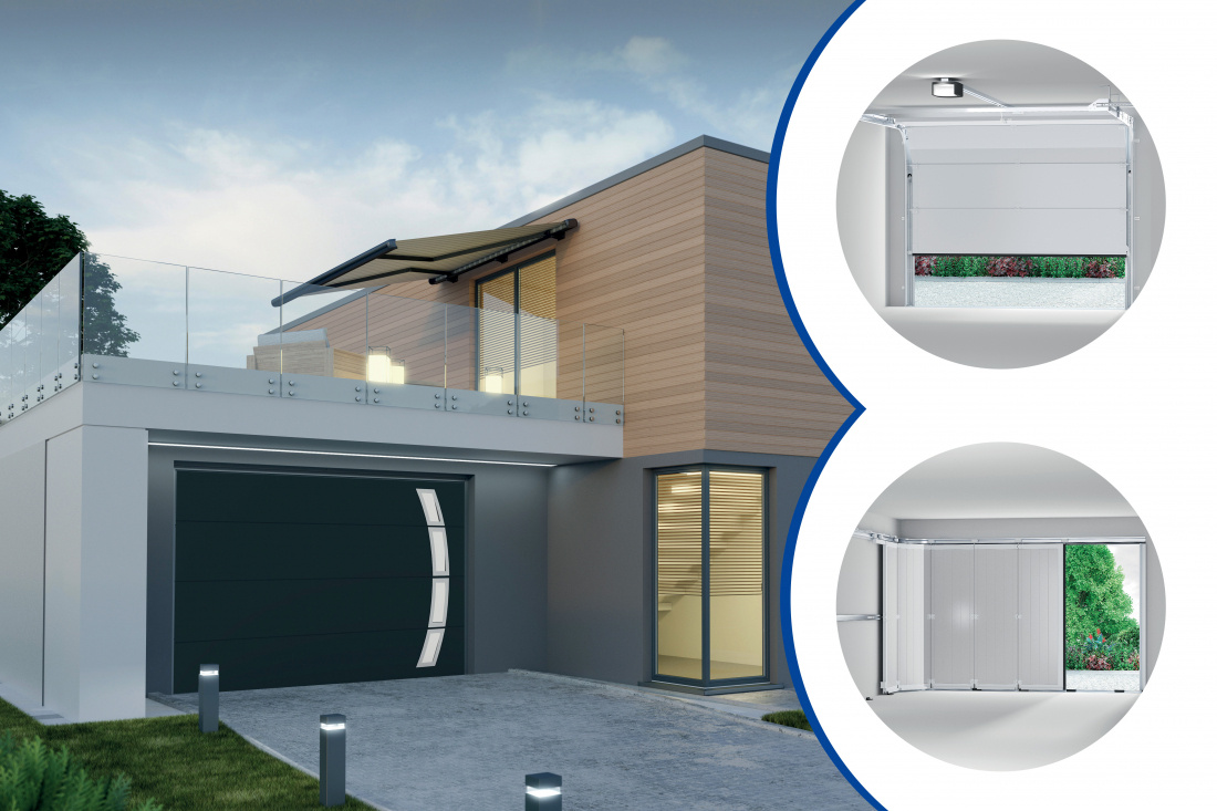 Portes de garage sectionnelles Maine Cl&ocirc;tures 